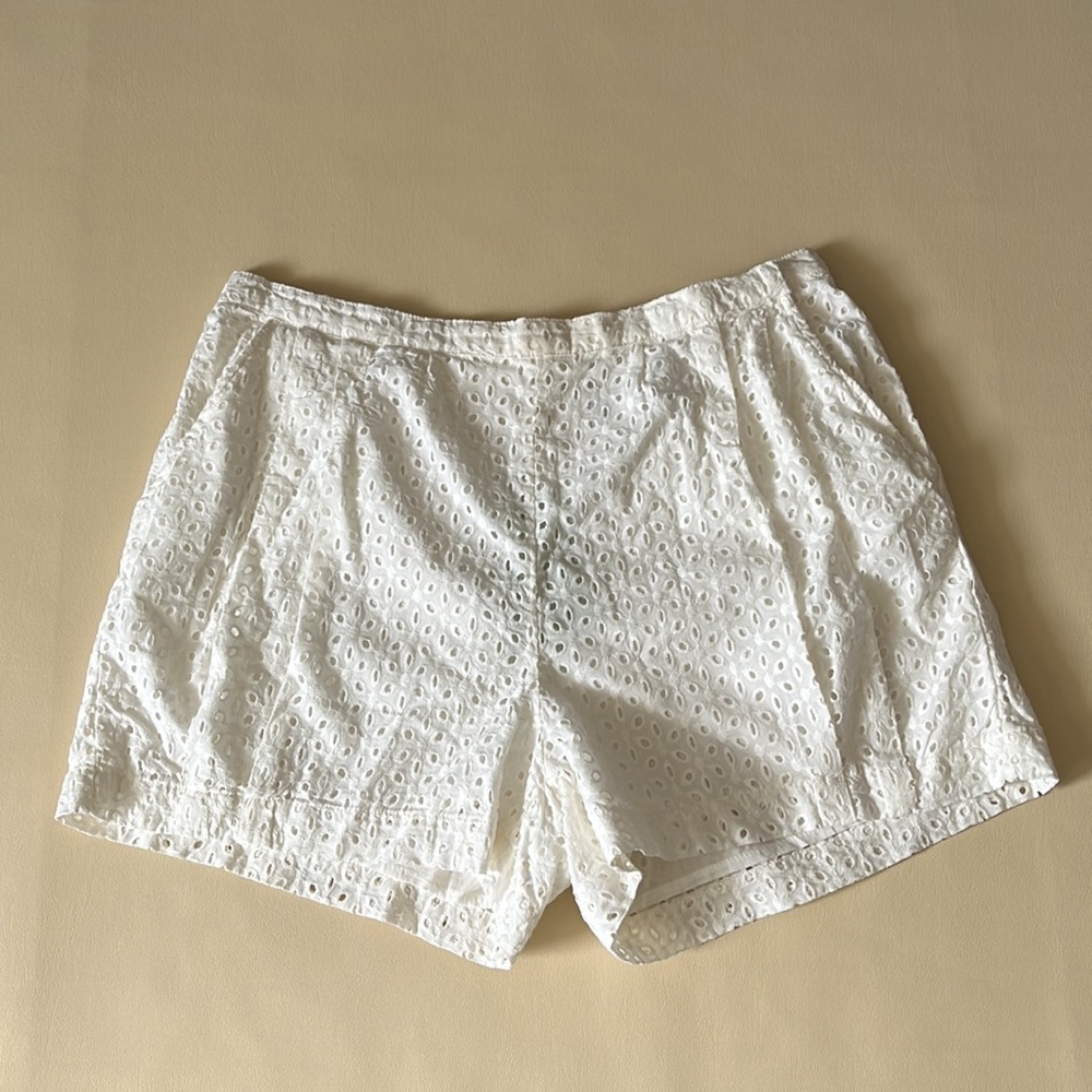 NWT H&M Conscious Collection Organic Cotton Eyelet Lace Shorts w/ pockets Sz 12